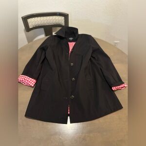Dennis Basso Black Performance Jacket with Red Accents
